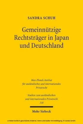 Gemeinnützige Rechtsträger in Japan und Deutschland