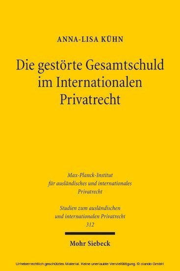 Die gestörte Gesamtschuld im Internationalen Privatrecht main product photo