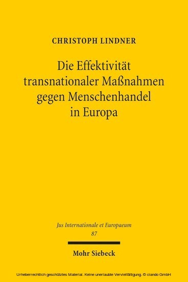 Die Effektivität transnationaler Maßnahmen gegen Menschenhandel in Europa main product photo