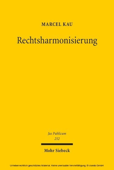 Rechtsharmonisierung main product photo