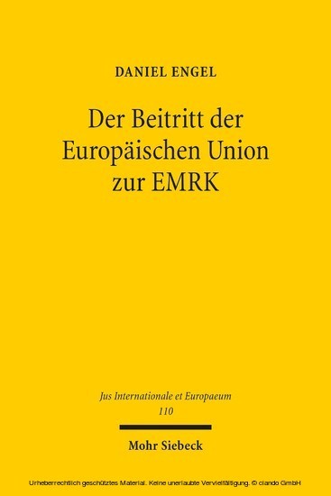 Der Beitritt der Europäischen Union zur EMRK main product photo