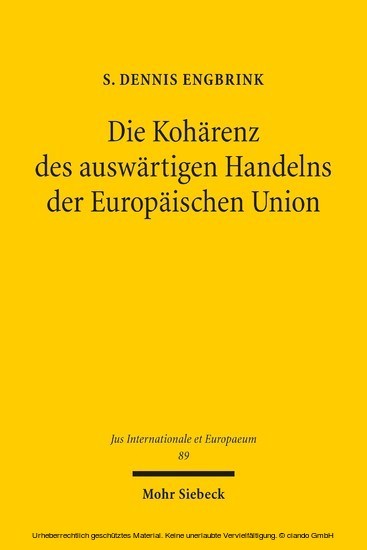 Die Kohärenz des auswärtigen Handelns der Europäischen Union main product photo