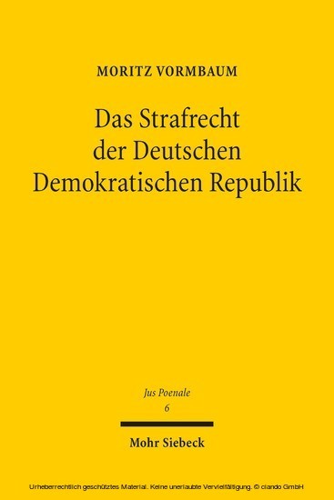 Das Strafrecht der Deutschen Demokratischen Republik main product photo