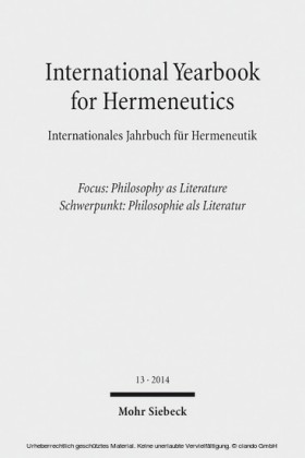 International Yearbook for Hermeneutics / Internationales Jahrbuch für Hermeneutik