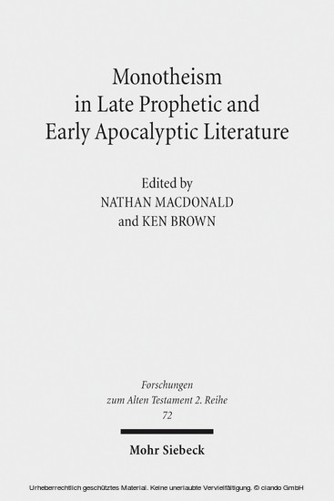Monotheism in Late Prophetic and Early Apocalyptic Literature main product photo