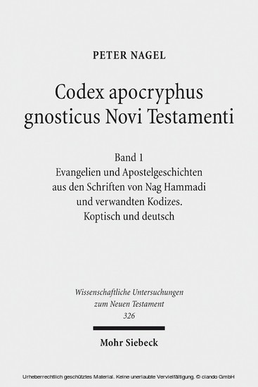 Codex apocryphus gnosticus Novi Testamenti main product photo