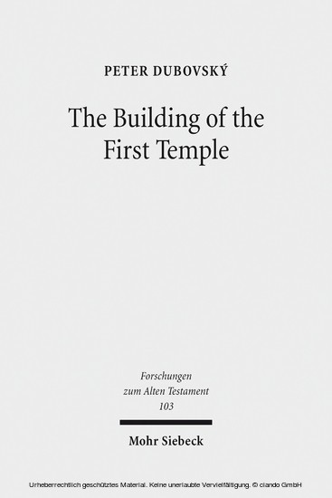 The Building of the First Temple main product photo