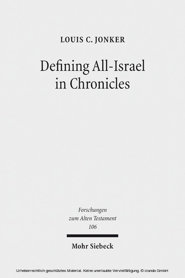 Defining All-Israel in Chronicles main product photo