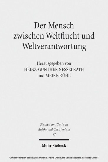 Der Mensch zwischen Weltflucht und Weltverantwortung main product photo
