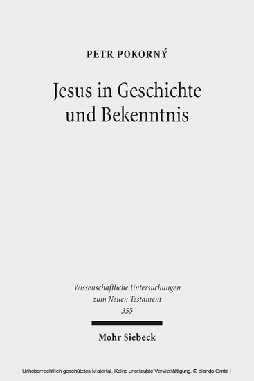 Jesus in Geschichte und Bekenntnis main product photo