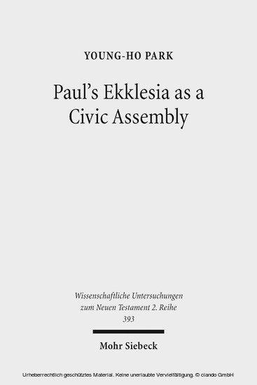 Paul's Ekklesia as a Civic Assembly main product photo
