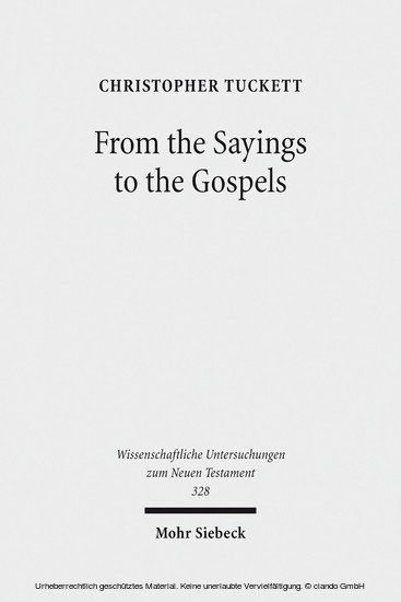 From the Sayings to the Gospels main product photo