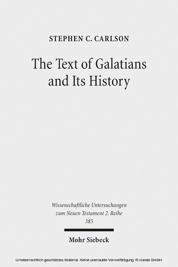 The Text of Galatians and Its History main product photo
