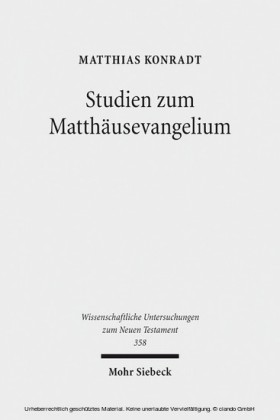 Studien zum Matthäusevangelium