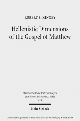 Hellenistic Dimensions of the Gospel of Matthew