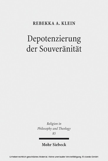 Depotenzierung der Souveränität main product photo
