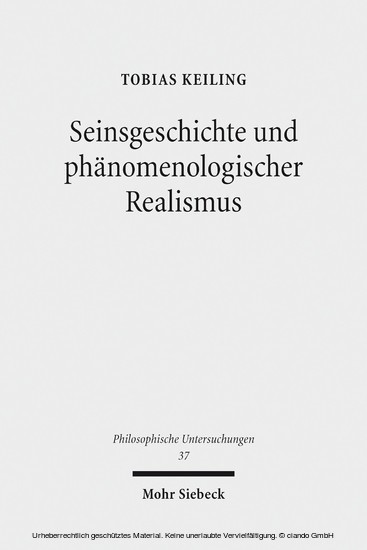 Seinsgeschichte und phänomenologischer Realismus main product photo