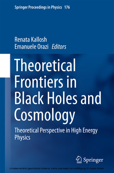 Theoretical Frontiers in Black Holes and Cosmology main product photo