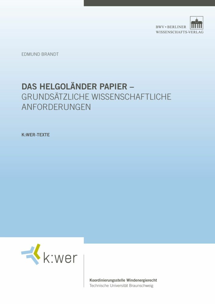 Das Helgoländer Papier - grundsätzliche wissenschaftliche Anforderungen main product photo