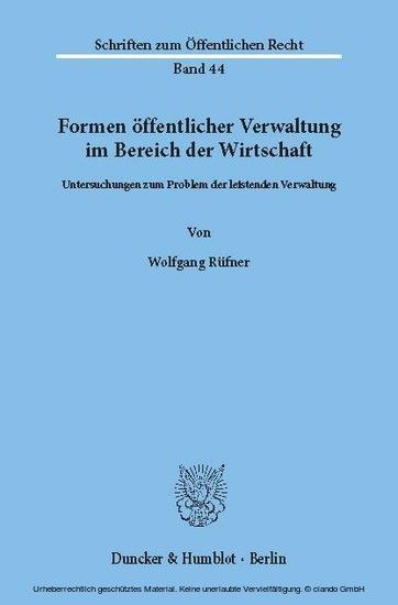 Formen öffentlicher Verwaltung im Bereich der Wirtschaft. main product photo