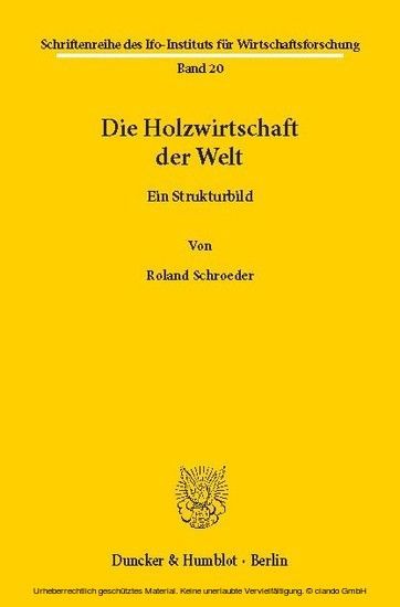 Die Holzwirtschaft der Welt. main product photo