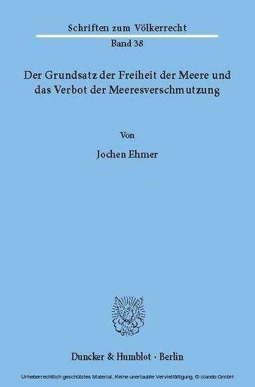 Der Grundsatz der Freiheit der Meere und das Verbot der Meeresverschmutzung. main product photo