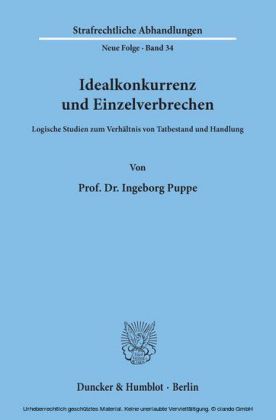 Idealkonkurrenz und Einzelverbrechen.
