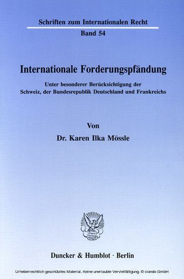 Internationale Forderungspfändung. main product photo