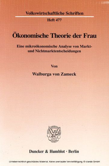 Ökonomische Theorie der Frau. main product photo