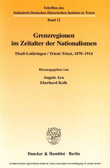 Grenzregionen im Zeitalter der Nationalismen. main product photo