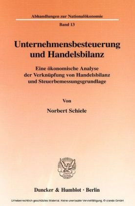 Unternehmensbesteuerung und Handelsbilanz.