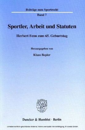 Sportler, Arbeit und Statuten.