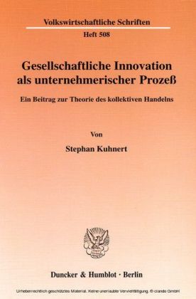Gesellschaftliche Innovation als unternehmerischer Prozeß.