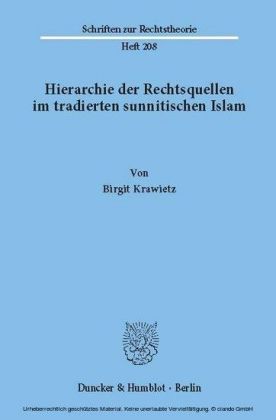 Hierarchie der Rechtsquellen im tradierten sunnitischen Islam.