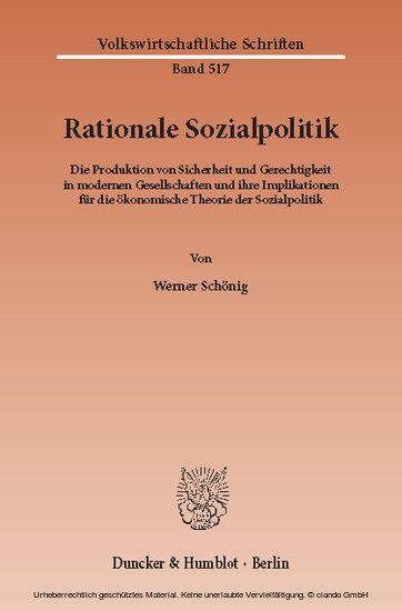 Rationale Sozialpolitik. main product photo