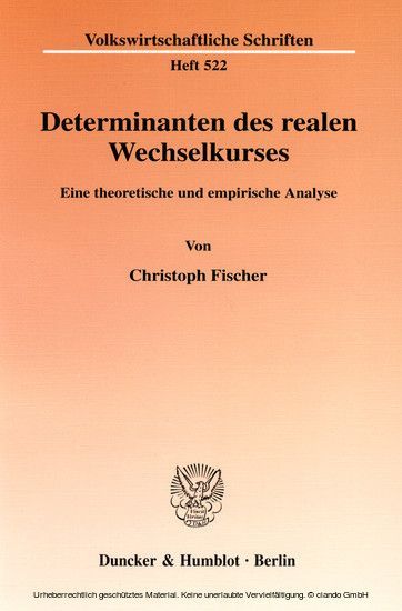 Determinanten des realen Wechselkurses. main product photo