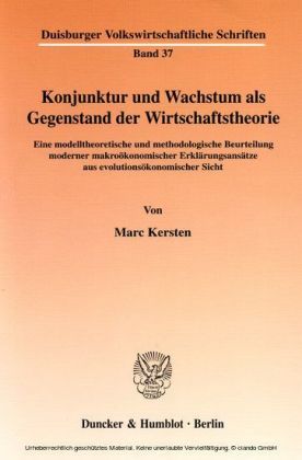 Konjunktur und Wachstum als Gegenstand der Wirtschaftstheorie.
