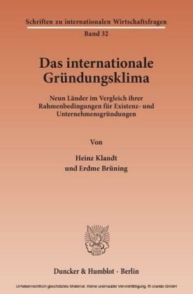 Das Internationale Gründungsklima.