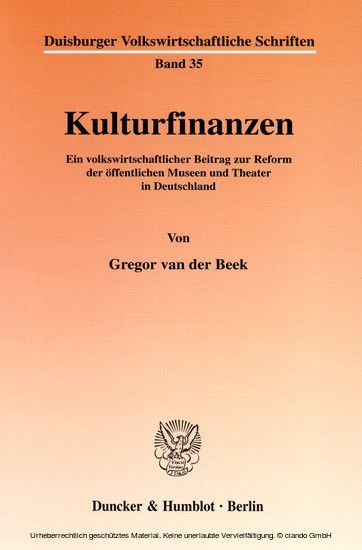 Kulturfinanzen. main product photo