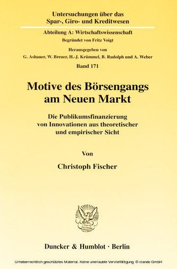 Motive des Börsengangs am Neuen Markt. main product photo