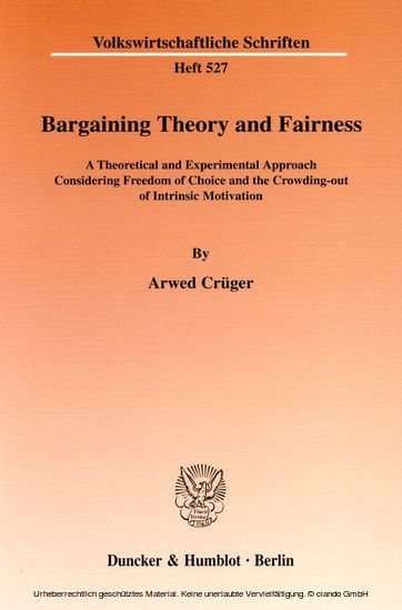 Bargaining Theory and Fairness. main product photo