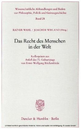 Das Recht des Menschen in der Welt.