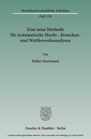Eine neue Methode für systematische Markt-, Branchen- und Wettbewerbsanalysen. main product photo