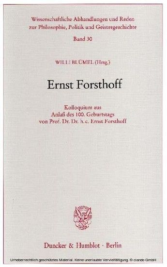 Ernst Forsthoff. main product photo