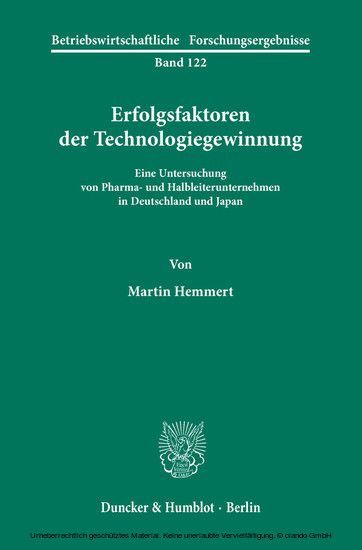 Erfolgsfaktoren der Technologiegewinnung. main product photo