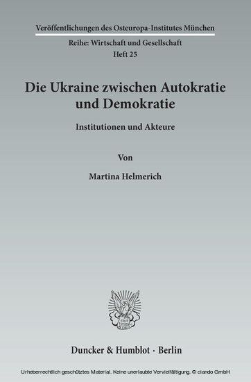 Die Ukraine zwischen Autokratie und Demokratie. main product photo