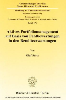 Aktives Portfoliomanagement auf Basis von Fehlbewertungen in den Renditeerwartungen.