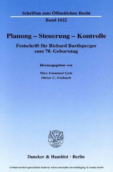 Planung - Steuerung - Kontrolle. main product photo
