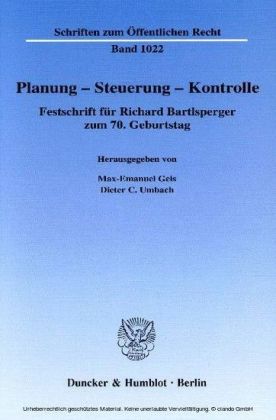 Planung - Steuerung - Kontrolle.