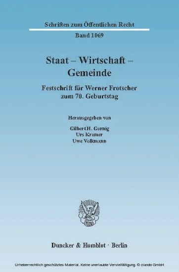 Staat - Wirtschaft - Gemeinde. main product photo